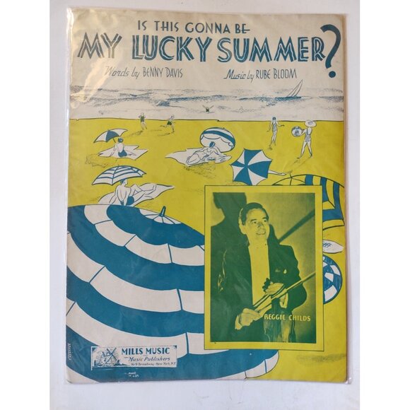 Is This Gonna Be My Lucky Summer – Benny Davis Rube Bloom Sheet Music - Picture 1 of 2